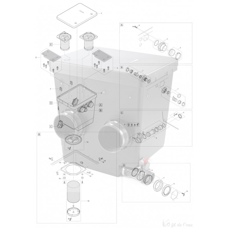 Pièces détachées pour ProfiClear Premium Module Individuel Oase