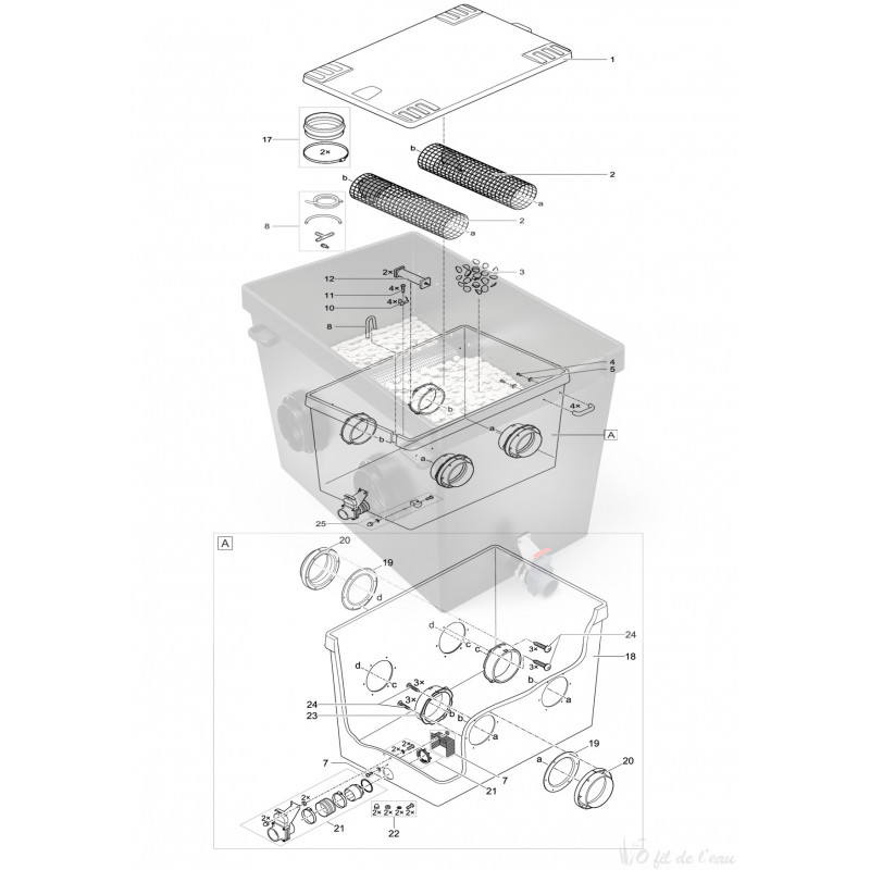 Pièces détachées pour ProfiClear Premium XL Moving Bed Oase