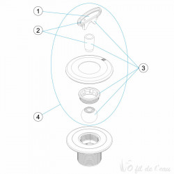 Kit de remplacement pour buse de refoulement prestige Astral ( 4 )