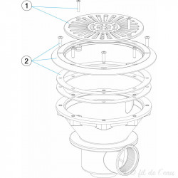 Grille pour bonde de fond Prestige Liner Astral ( 1 )